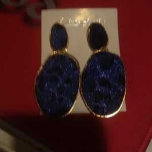 Leopard Blue Earrings